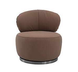 Nubo Swivel Chair in Cognac by J&M Furniture