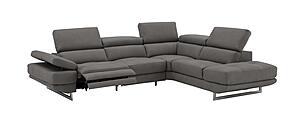 The Annalaise Recliner Leather Sectional in Truffle by J&M Furniture