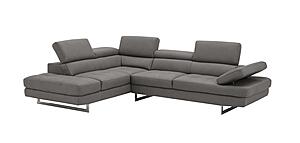 A761 Italian Leather Sectional in Truffle by J&M Furniture