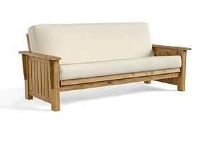 Futon Frame - Front-Closing Eco-Friendly Solid Oak - Libra  by Comfort Pure