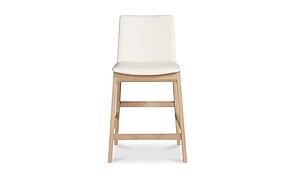 Deco Oak Counter Stool White PVC by Moe's Home Collection