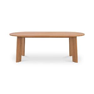 Delta Oval Outdoor Dining Table Natural by Moe's Home Collection