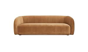 Faye Sofa Tan Faux Mohair by Moe's Home Collection