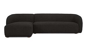 Faye Left Sectional - Black Boucle by Moe's Home Collection