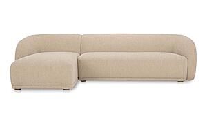 Faye Left Sectional Beige Boucle by Moe's Home Collection
