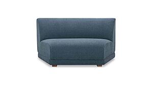 Fraser Wedge Slipper Chair Deep Blue by Moe's Home Collection