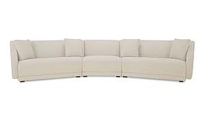 Fraser 3 Piece Modular Sectional with Slipper Off White by Moe's Home Collection