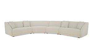 Fraser 4 Piece Modular Sectional Off White by Moe's Home Collection