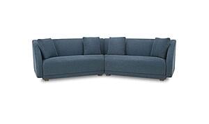 Fraser 2 Piece Modular Sofa Deep Blue by Moe's Home Collection