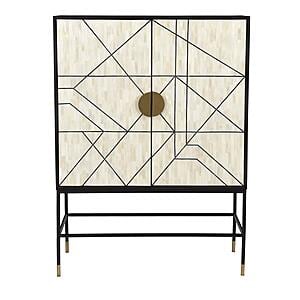 Shaws Cabinet Cream & Black by Moe's Home Collection