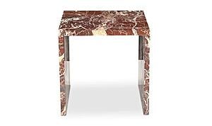 Rosa Accent Table Rosso Levanto Marble by Moe's Home Collection