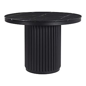 Tower Dining Table Black Marble by Moe's Home Collection