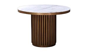 Tower Dining Table White Marble by Moe's Home Collection