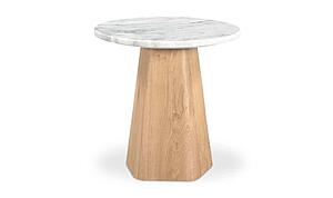 Evelyn Accent Table Ashen Grey Matrix Marble by Moe's Home Collection