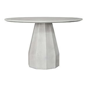 Templo Outdoor Dining Table Antique White by Moe's Home Collection