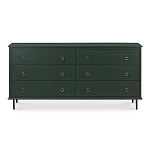 Reagan 6 Drawer Dresser Deep Green by Moe's Home Collection