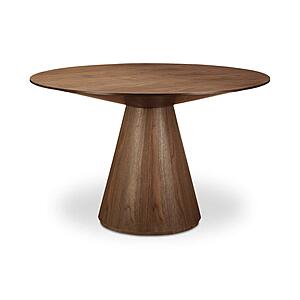 Otago 47In Round Dining Table Walnut by Moe's Home Collection
