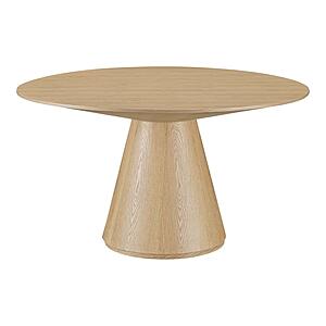 Otago 47In Round Dining Table Oak by Moe's Home Collection