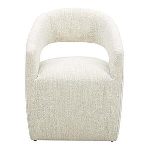 Barrow Rolling Dining Chair White Mist by Moe's Home Collection
