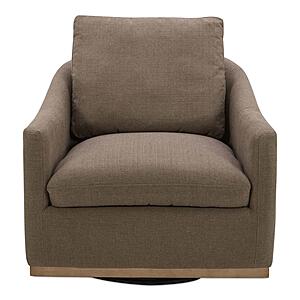 Linden Swivel Chair Soft Taupe by Moe's Home Collection