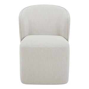 Larson Rolling Dining Chair Heather Grey by Moe's Home Collection