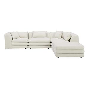 Lowtide Dream Modular Sectional Warm White by Moe's Home Collection