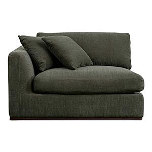 Rue Left Arm Facing Chair Deep Green by Moe's Home Collection