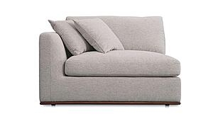 Rue Left Arm Facing Chair Flecked Grey by Moe's Home Collection