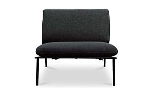 Salma Outdoor Accent Chair Speckled Charcoal by Moe's Home Collection