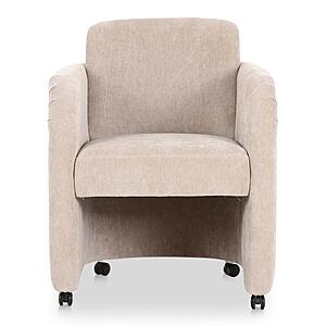 Mesto Rolling Dining Chair Taupe by Moe's Home Collection