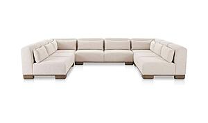 June U Shaped Modular Sectional Oatmeal by Moe's Home Collection