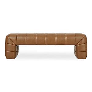 Verity Bench Tan Leather by Moe's Home Collection