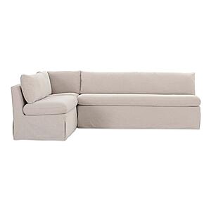 Fable Slipcover Dining Banquette L-Shape Beige 100.5" by Moe's Home Collection