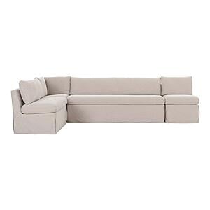 Fable Slipcover Dining Banquette L-Shape Beige 125.5" by Moe's Home Collection