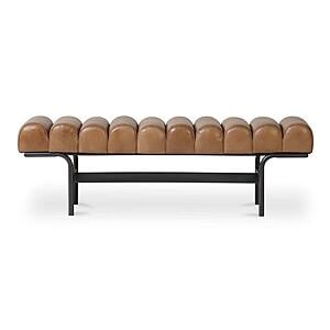 Harrison Bench Tan by Moe's Home Collection