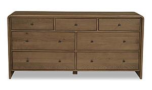 Riley 7 Drawer Dresser Oak by Moe's Home Collection