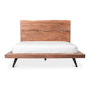 Madagascar Platform Bed Queen Brown by Moe's Home Collection