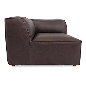 Form Corner Chair Espresso Brown Leather by Moe's Home Collection