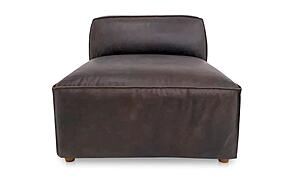 Form Slipper Chair Espresso Brown Leather by Moe's Home Collection