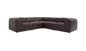 Form Classic L-Shaped Modular Sectional Espresso Brown by Moe's Home Collection