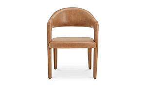 Martens Dining Chair Brown Leather by Moe's Home Collection
