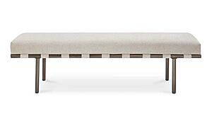 Carson Dining Bench Beige by Moe's Home Collection