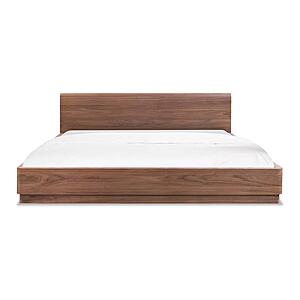 Round Off King Bed - Walnut Brown by Moe's Home Collection