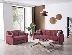 Orbit Burgundy Convertible Sofa Bed by Casamode