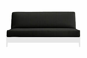 Natural 100% Cotton Black Futon Cover by Comfort Pure