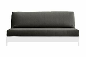 Natural 100% Cotton Dark Graphite Futon Cover by Comfort Pure
