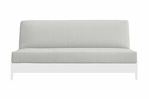 Natural 100% Cotton Light Gray Futon Cover by Comfort Pure