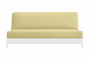 Natural 100% Cotton Pale Yellow Futon Cover by Comfort Pure