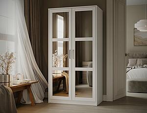 Urban 2-Door Wardrobe Armoire w/Mirrored Panel by Palace Imports