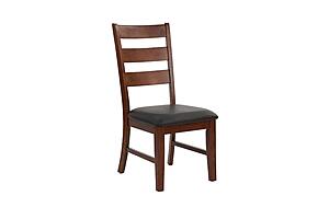 F1283 Wood Dining Chair Walnut by Poundex
